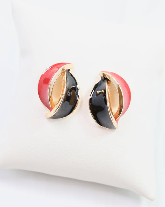 Cora Game Day Earring Red Black: Default
