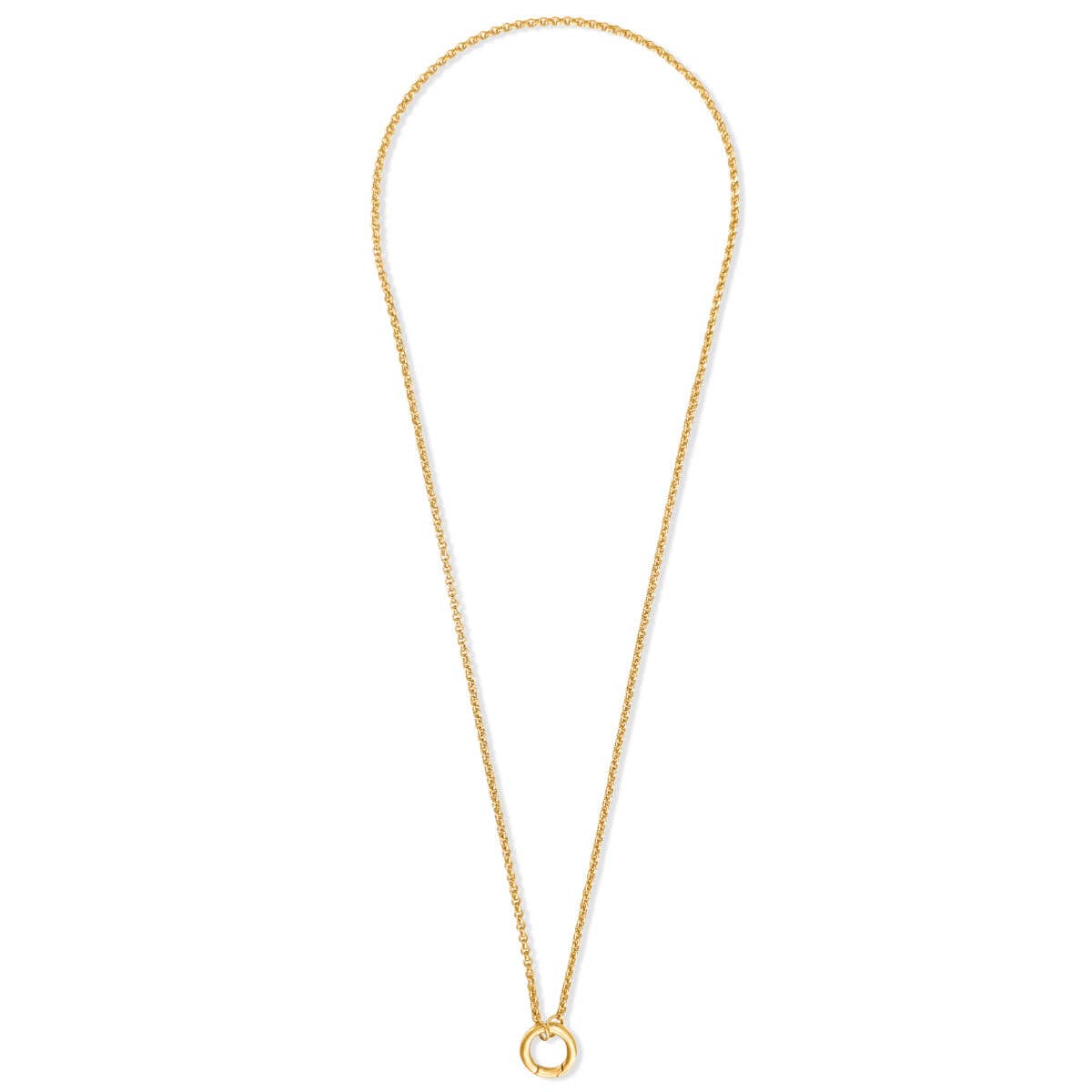 Ellie Vail - Arabella Rolo Chain Push Necklace - Gold - KJ Clothier