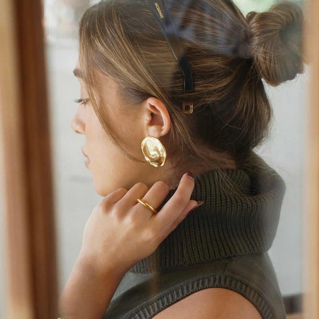 Ellie Vail - Callan Irregular Disc Earring - KJ Clothier