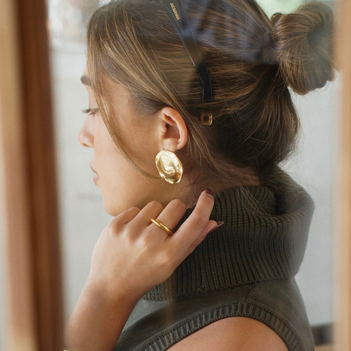 Ellie Vail - Callan Irregular Disc Earring - KJ Clothier