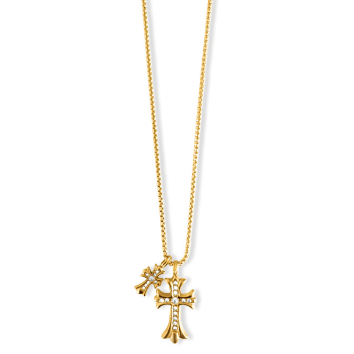 Ellie Vail - Lazara Double Cross Pendant Necklace - KJ Clothier
