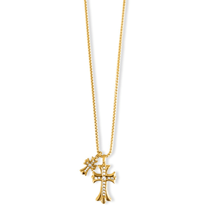 Ellie Vail - Lazara Double Cross Pendant Necklace - KJ Clothier