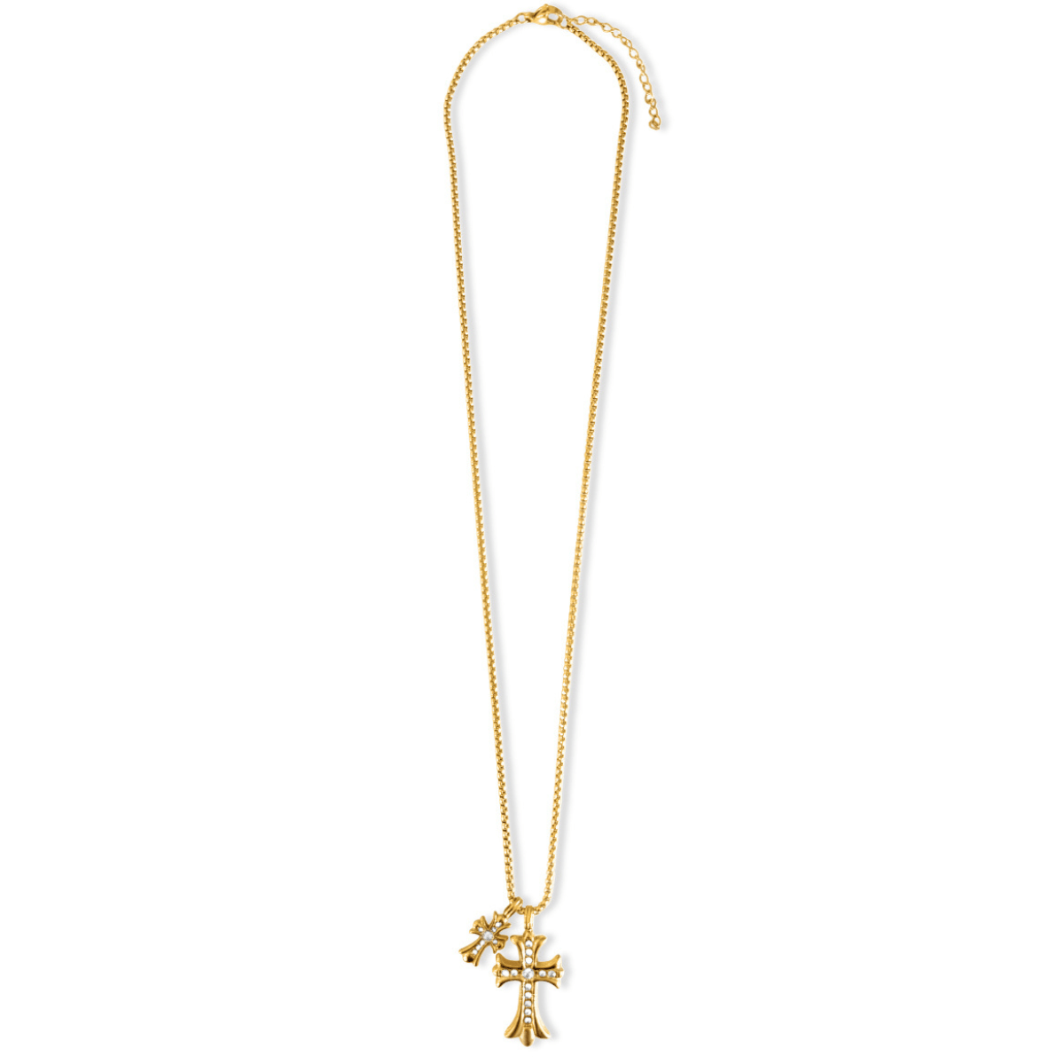 Ellie Vail - Lazara Double Cross Pendant Necklace - KJ Clothier