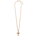 Ellie Vail - Maren Figaro Chain Cross Necklace - KJ Clothier