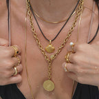 Ellie Vail - Odette Coin Chain Necklace - KJ Clothier