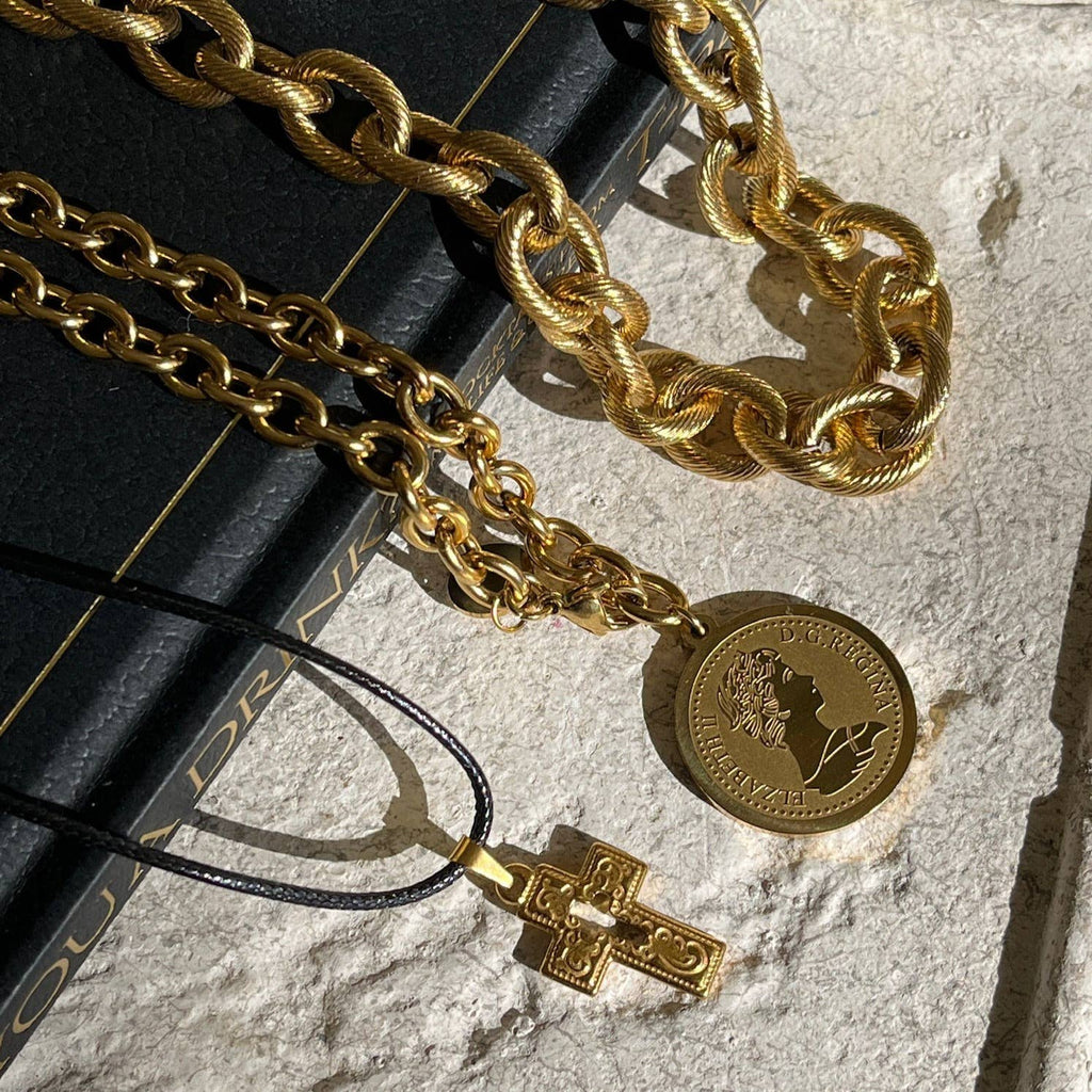 Ellie Vail - Odette Coin Chain Necklace - KJ Clothier