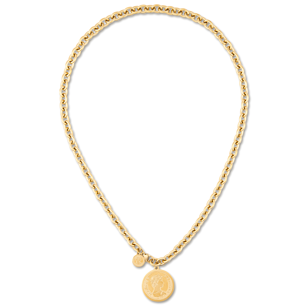 Ellie Vail - Odette Coin Chain Necklace - KJ Clothier