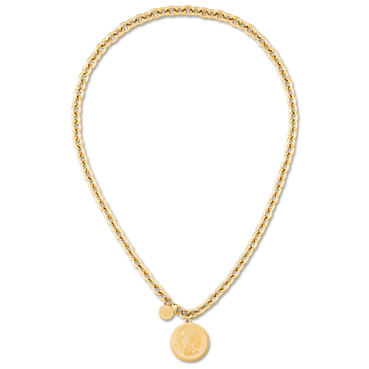 Ellie Vail - Odette Coin Chain Necklace - KJ Clothier