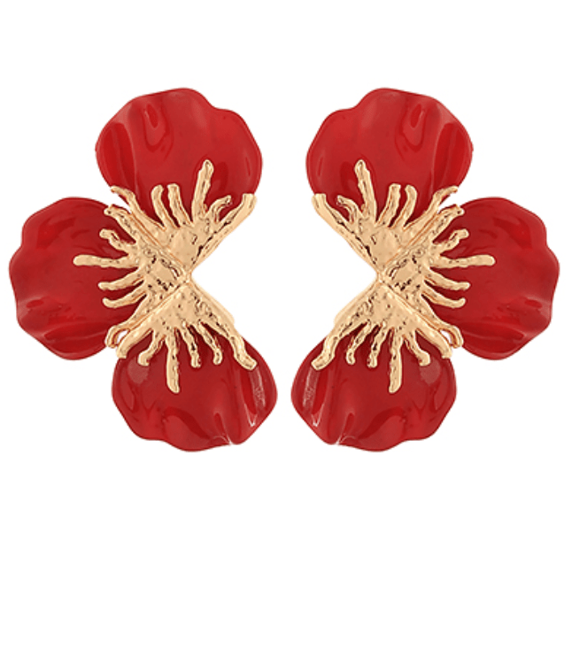 Epoxy Flower Petal Earrings - KJ Clothier