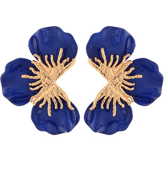 Epoxy Flower Petal Earrings - KJ Clothier
