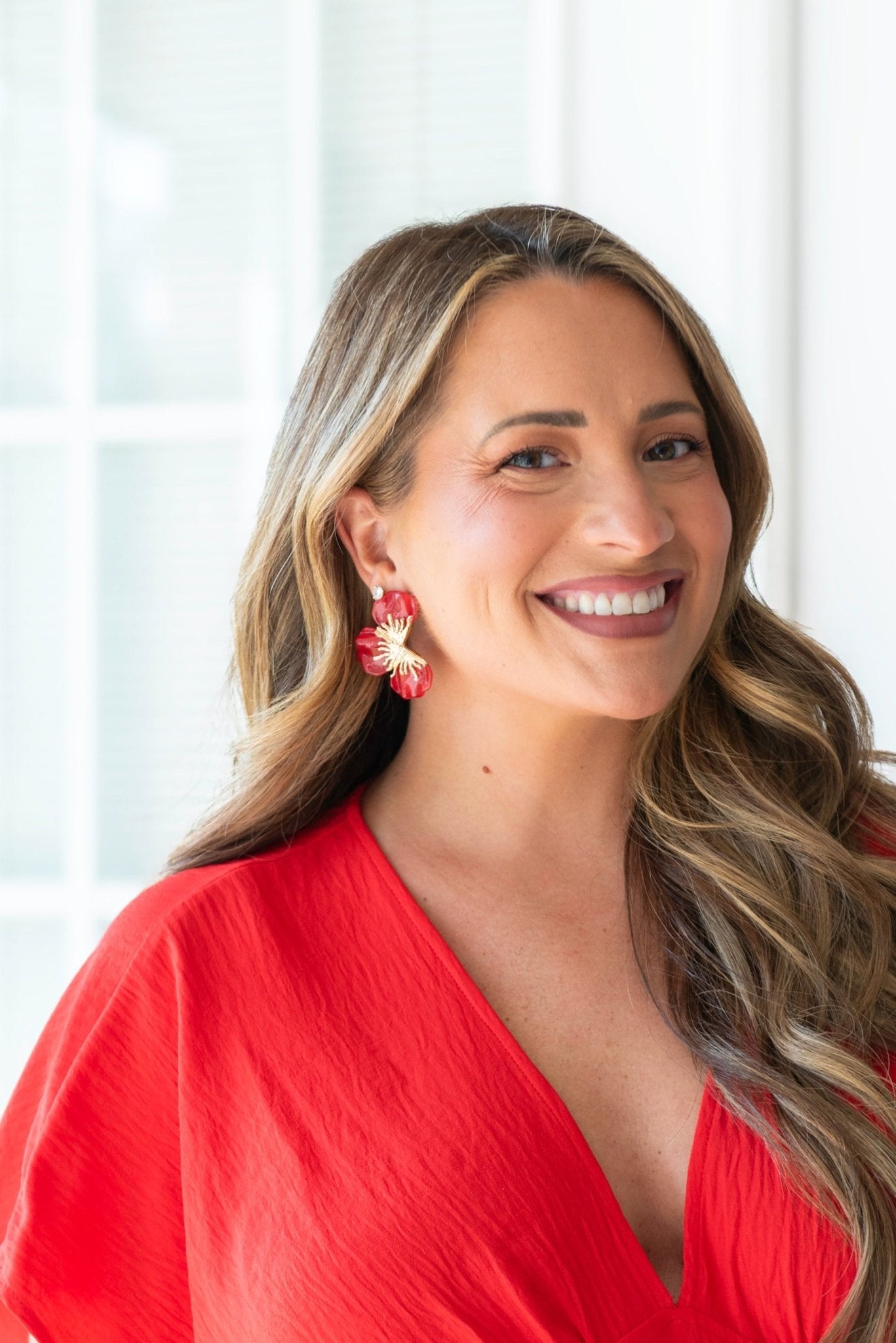 Epoxy Flower Petal Earrings - KJ Clothier