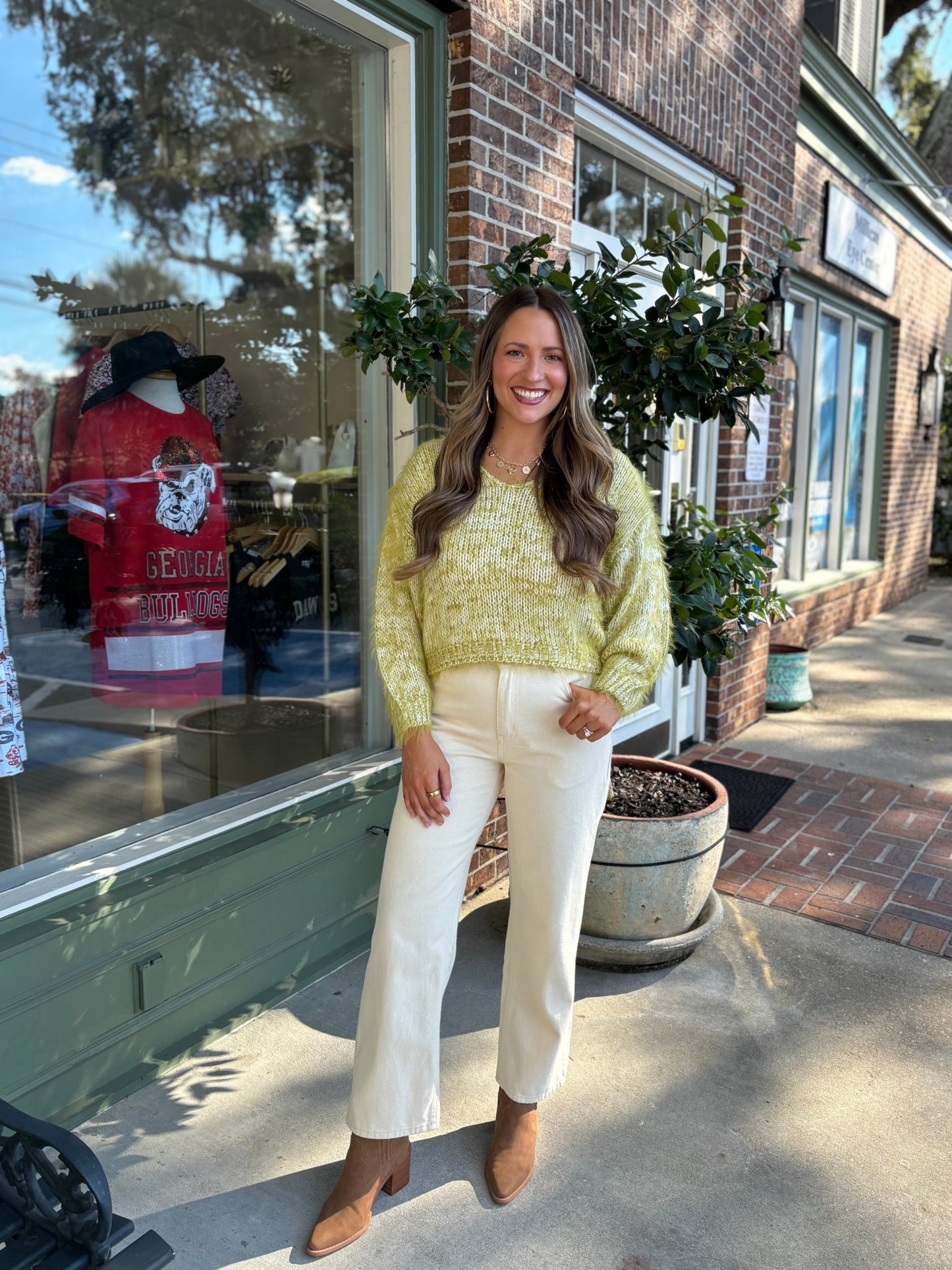 Feeling Spicy Sweater - Lime - KJ Clothier