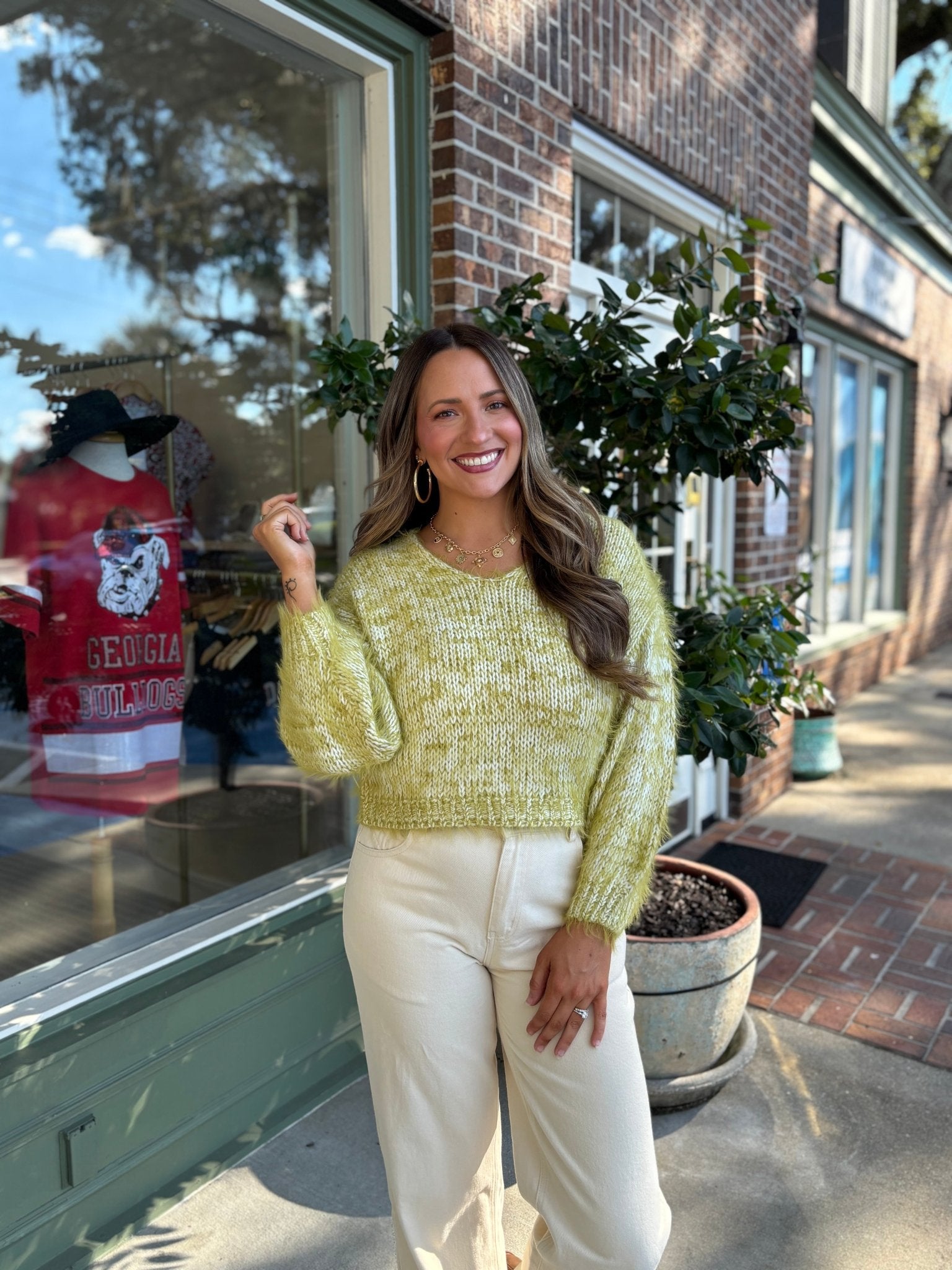 Feeling Spicy Sweater - Lime - KJ Clothier