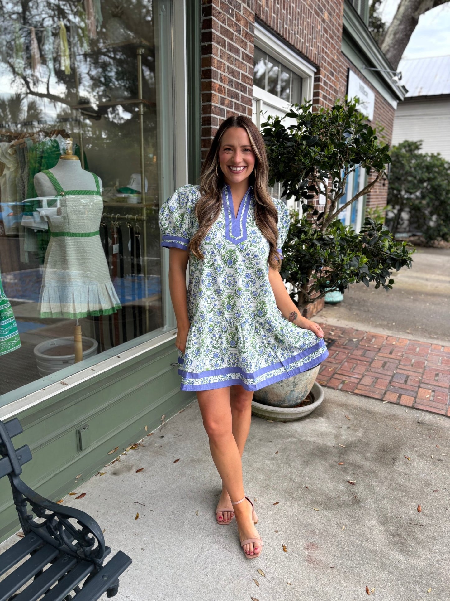 Felicity Puff Sleeve Floral Dress - KJ Clothier