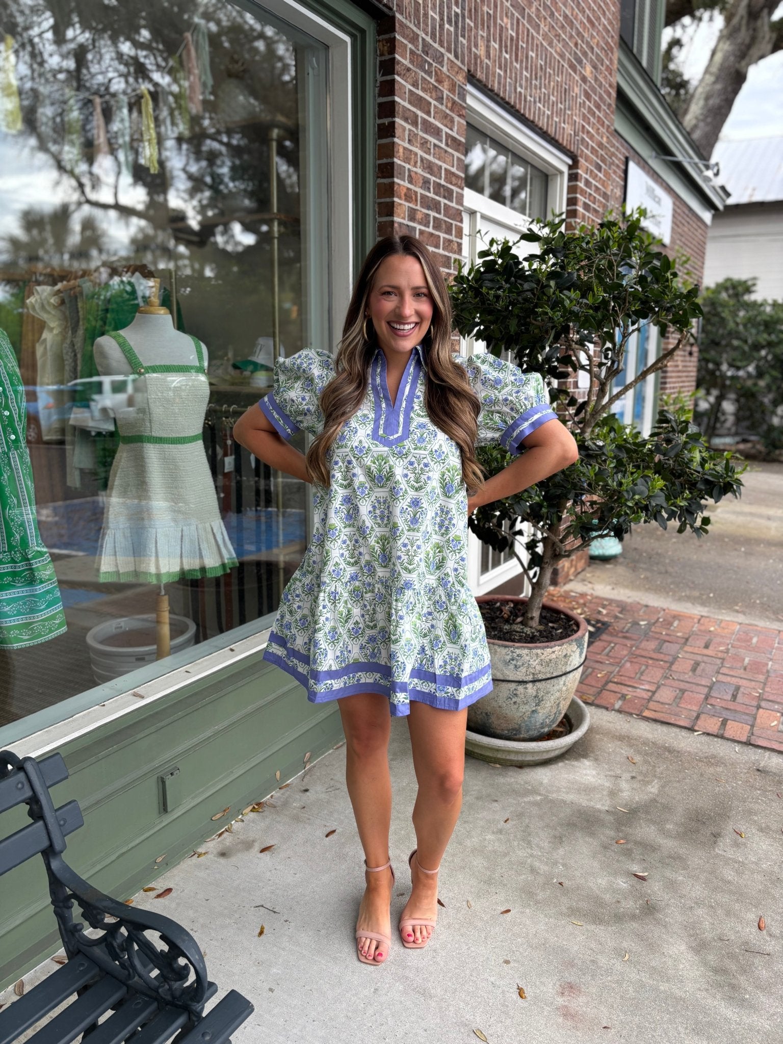 Felicity Puff Sleeve Floral Dress - KJ Clothier