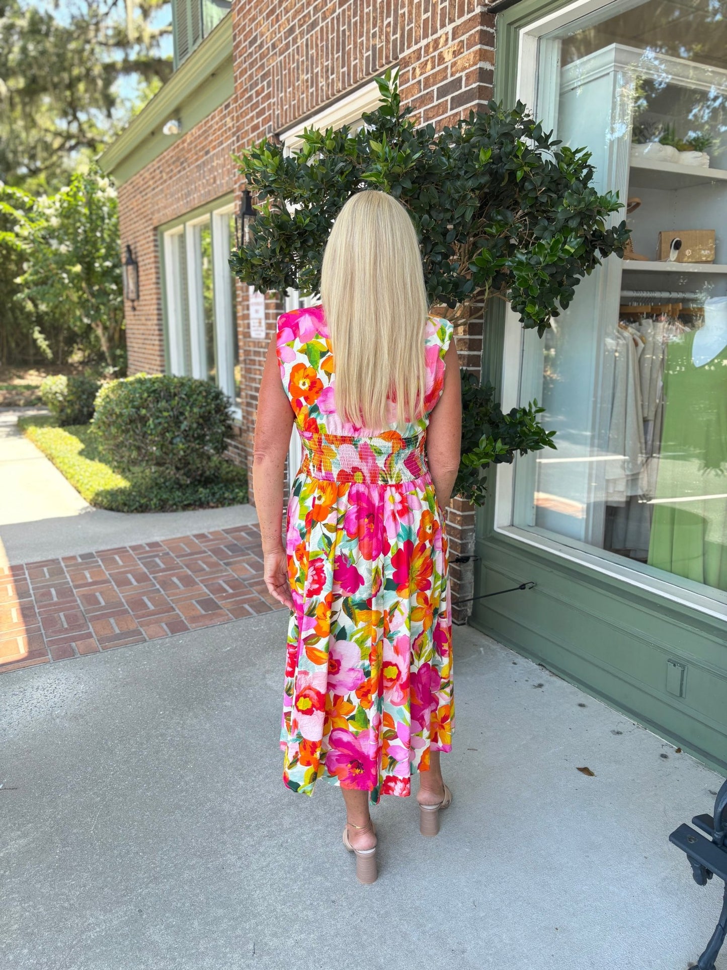 Floral Fancy Midi Dress - KJ Clothier