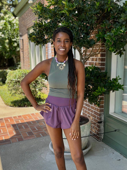 Free People - Hayley Racerback Brami - Army - KJ Clothier