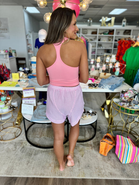 Free People - Hayley Racerback Brami - Peachy Pink - KJ Clothier