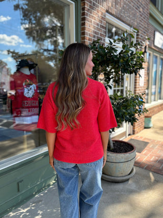 Free People - Margot Sweater Tee - Cherry Pop Melange - KJ Clothier