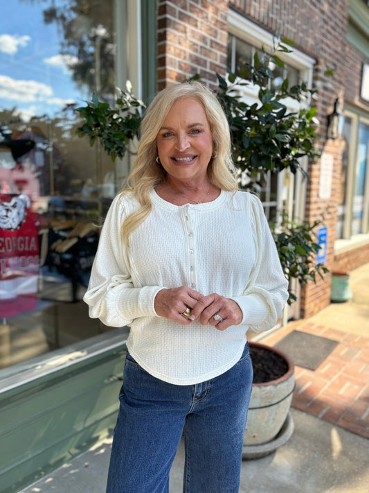 Free People - Quinn Knit Top - Ivory - KJ Clothier