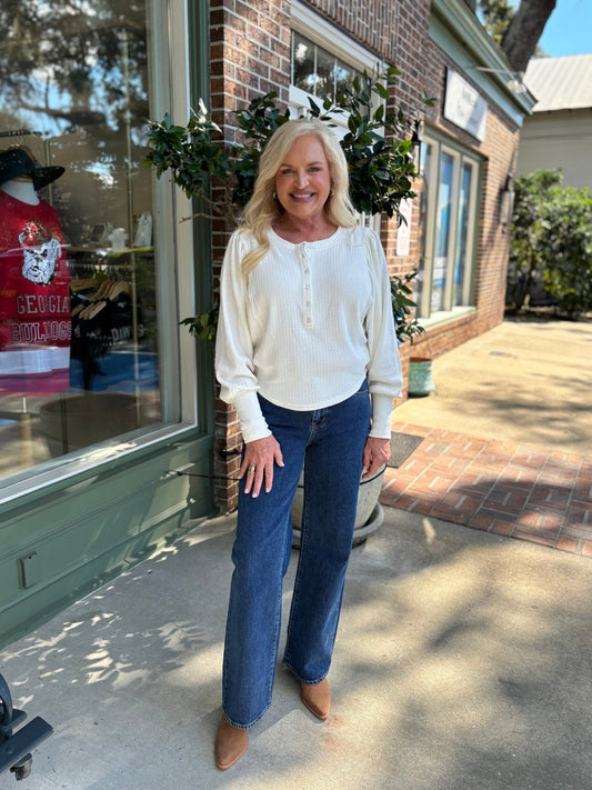 Free People - Quinn Knit Top - Ivory - KJ Clothier