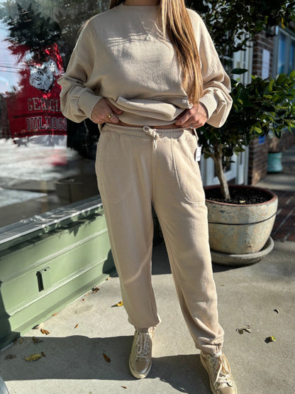 Free People - Slow It Down Jogger - Morning Oat - KJ Clothier