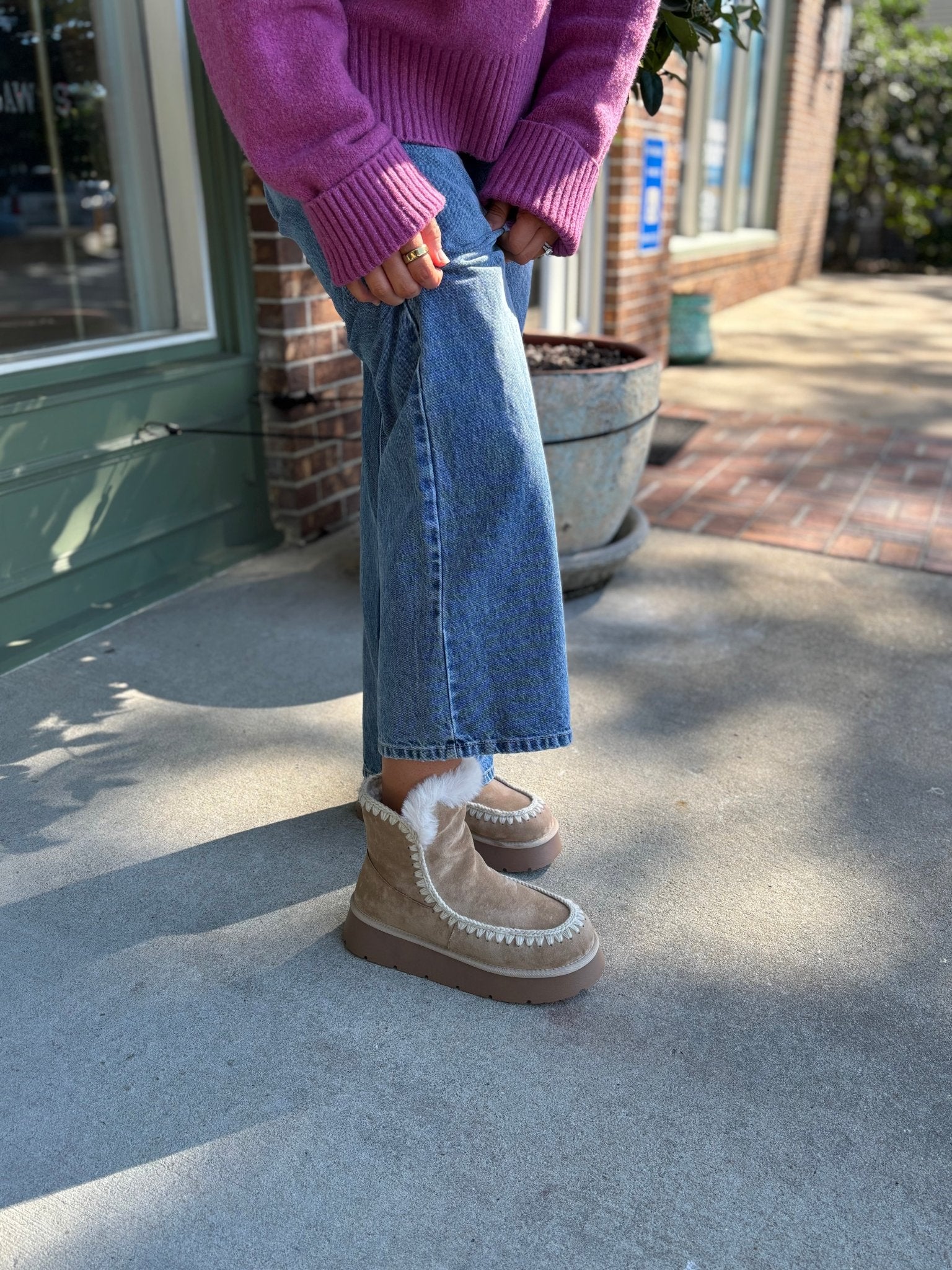 Free People - Trading Up Polo - Magenta Haze Melange - KJ Clothier