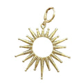 Gemelli - Gold Sunburst Scarf Charm - Open Sun - KJ Clothier