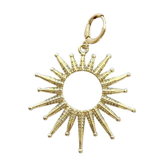 Gemelli - Gold Sunburst Scarf Charm - Open Sun - KJ Clothier