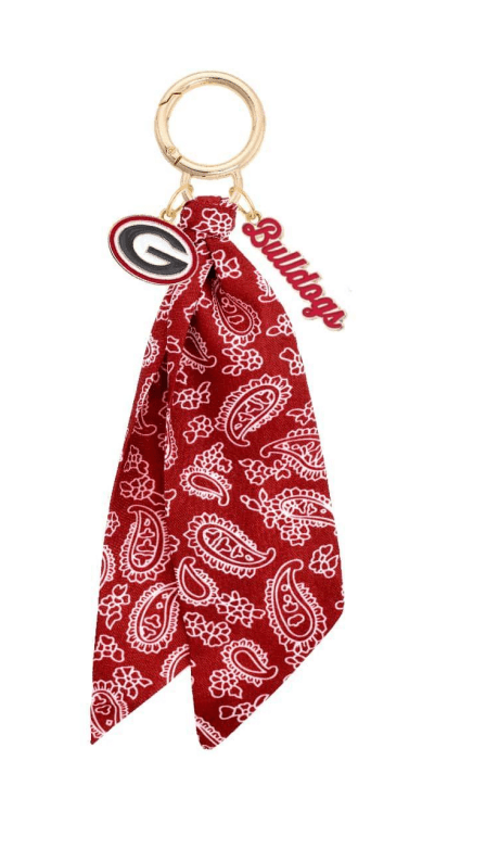 Georgia Bulldogs Logo Bandana Bag Charm - KJ Clothier