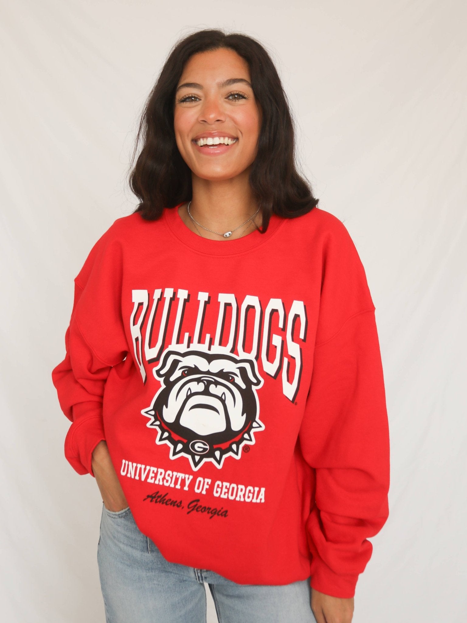 Georgia Mascot Sweatshirt - Red - KJ Clothier