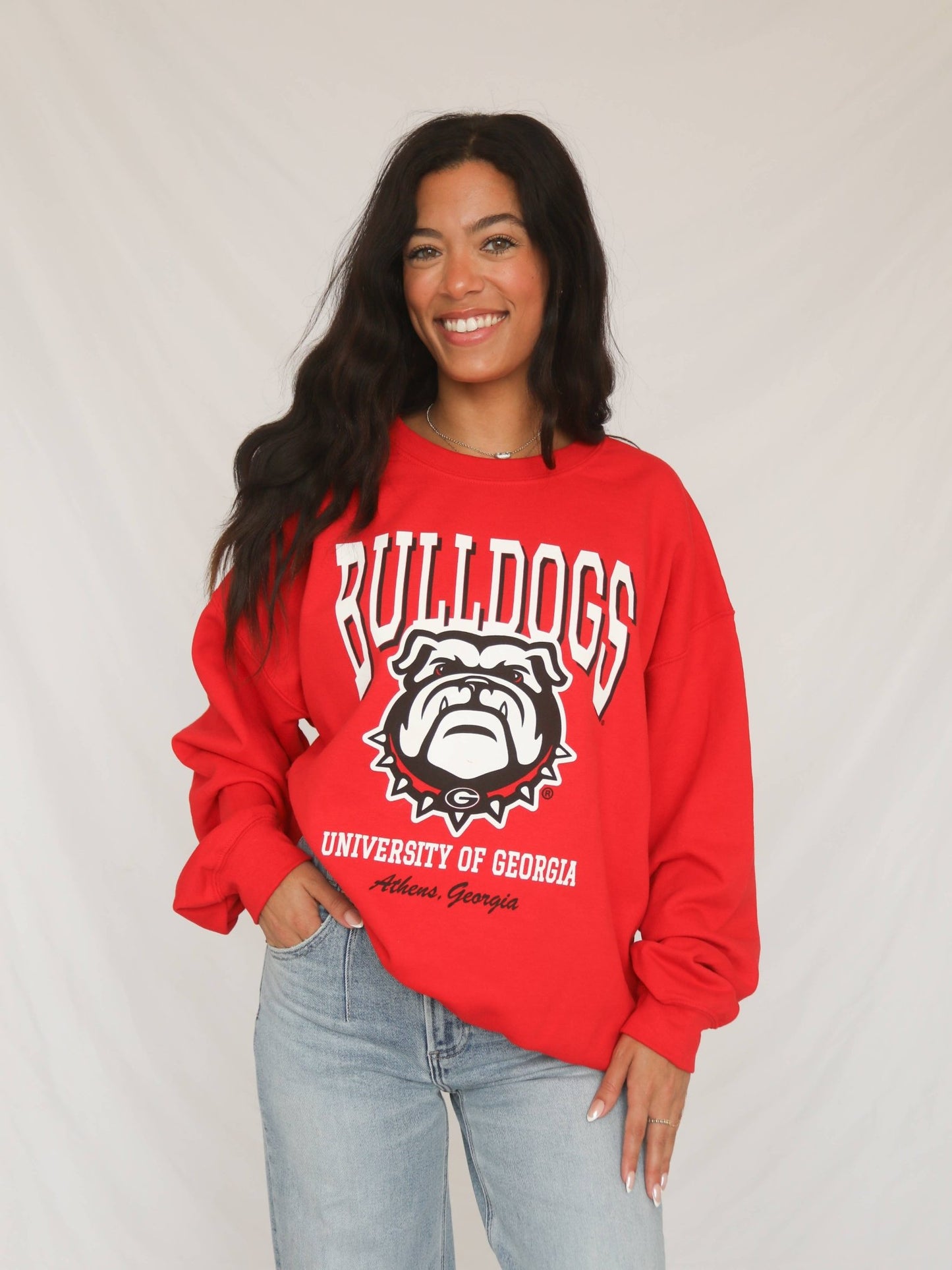 Georgia Mascot Sweatshirt - Red - KJ Clothier