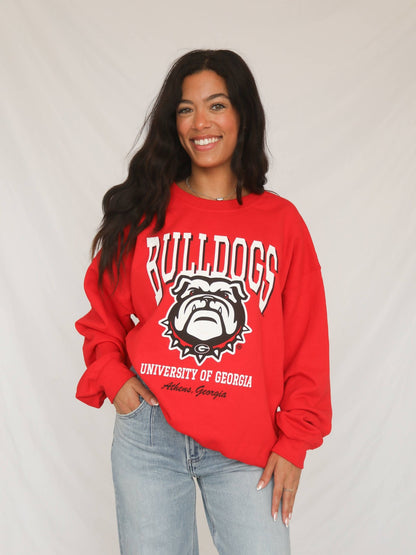 Georgia Mascot Sweatshirt - Red - KJ Clothier