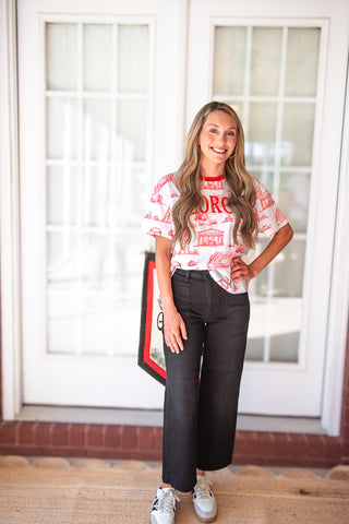 Stewart Simmons - Georgia Team Toile Embroidered Tee