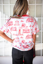 Stewart Simmons - Georgia Team Toile Embroidered Tee