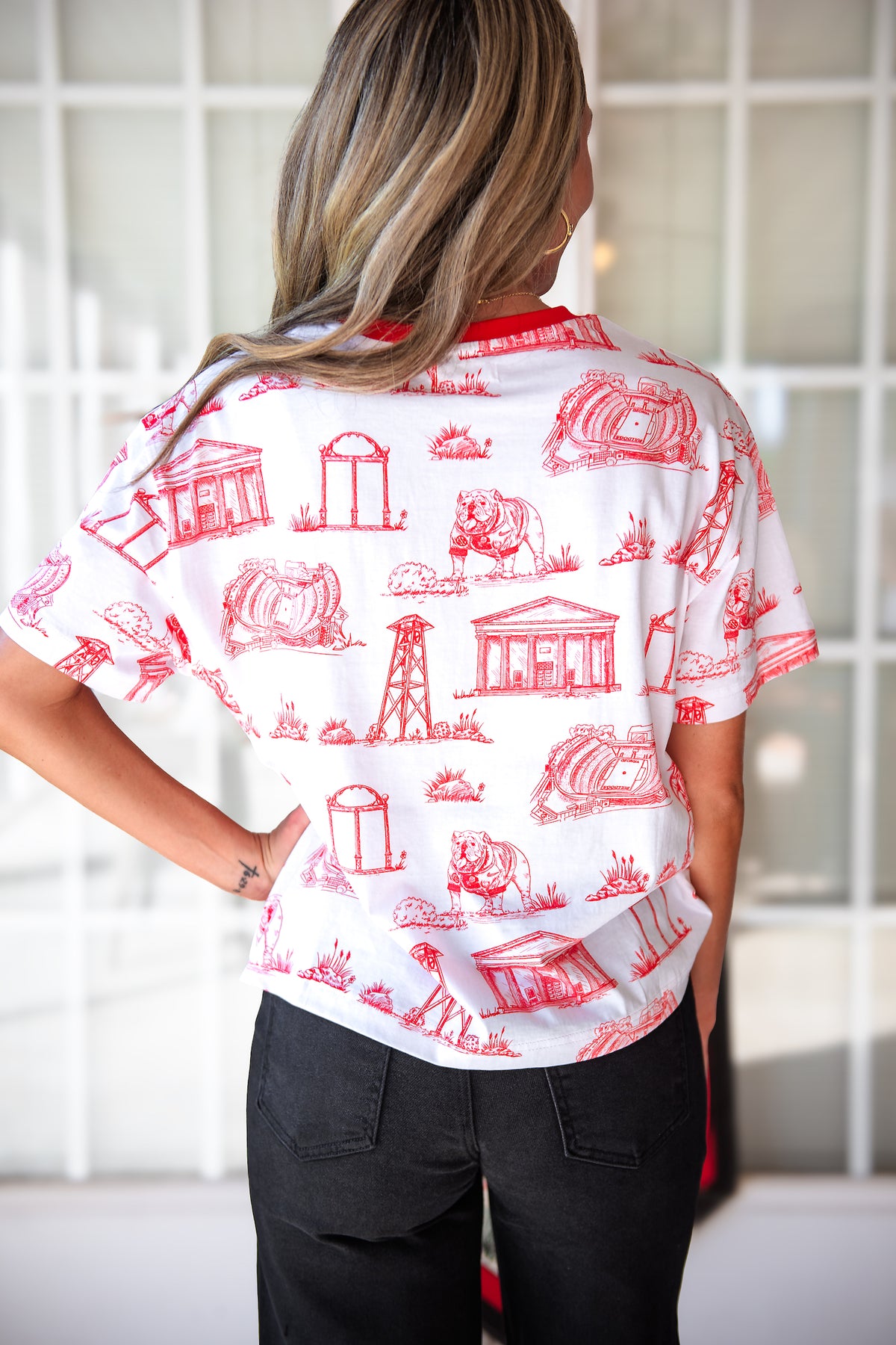 Stewart Simmons - Georgia Team Toile Embroidered Tee