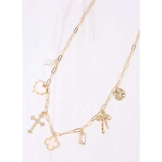 Ginifer Charm Necklace Gold