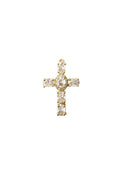 Gold CZ Cross Scarf Charm - Rome Cross - KJ Clothier
