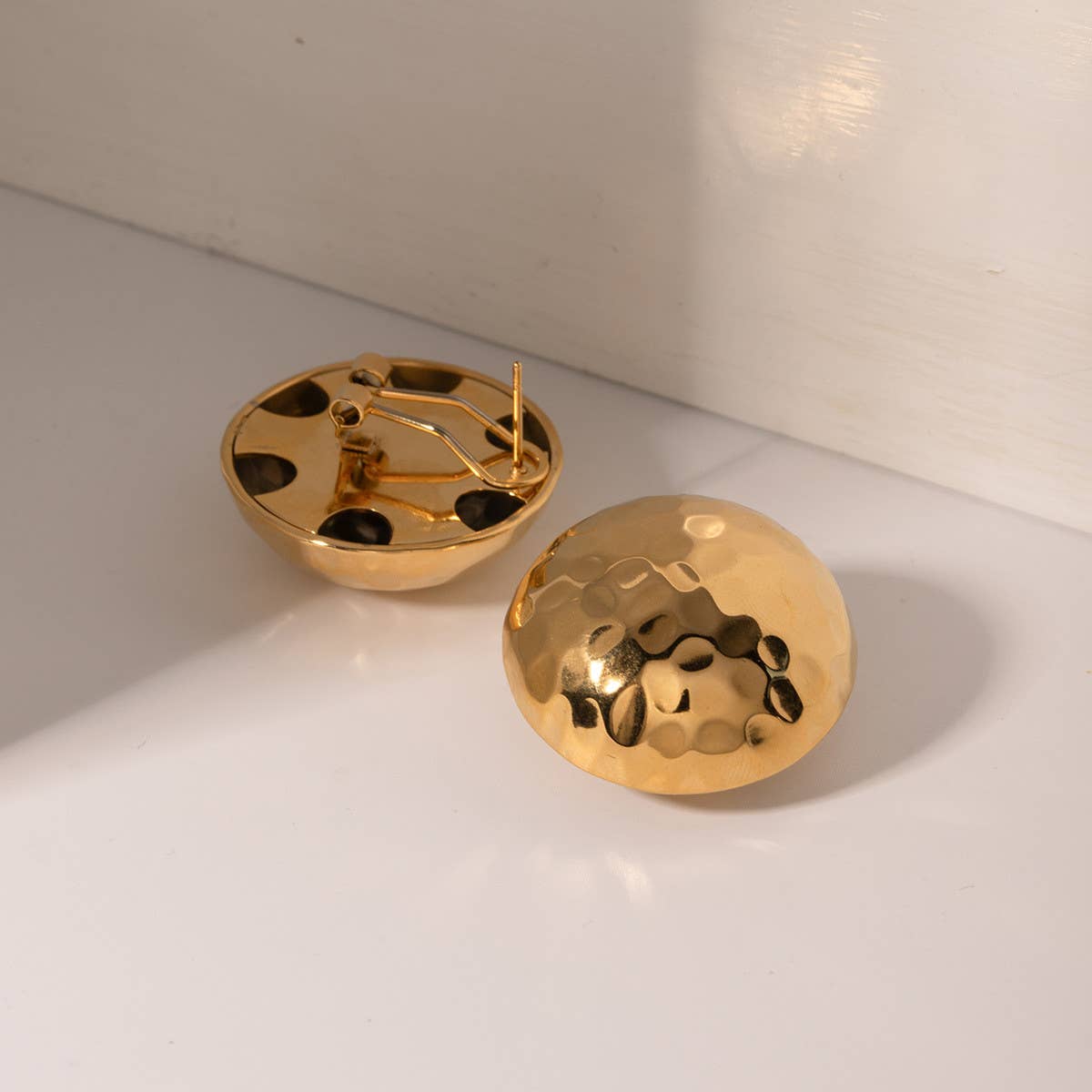 Gold Half Round Earrings - KJ Clothier