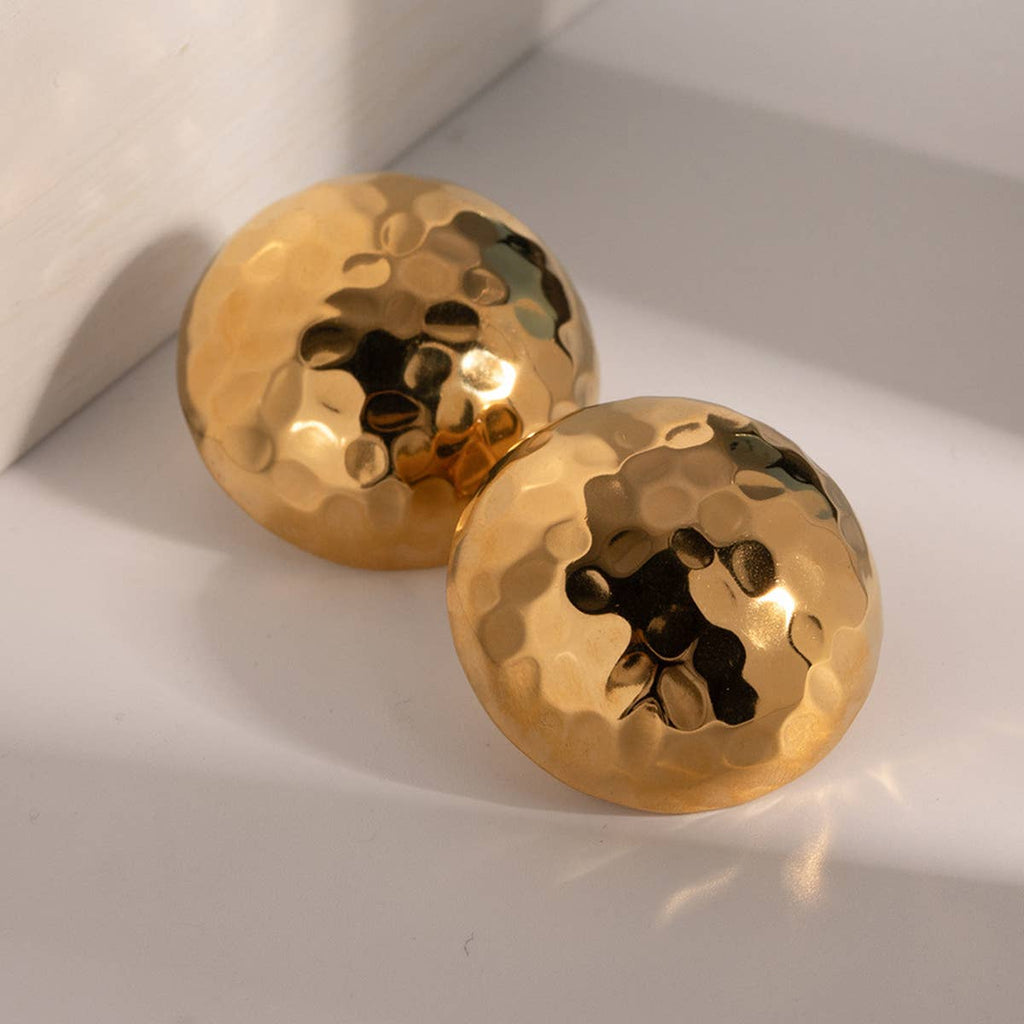 Gold Half Round Earrings - KJ Clothier