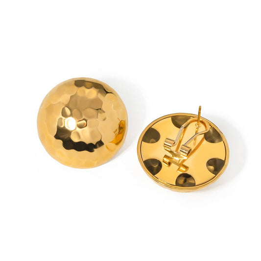 Gold Half Round Earrings - KJ Clothier