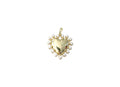 Gold Heart with Pearls Scarf Charm - Pearl Heart - KJ Clothier