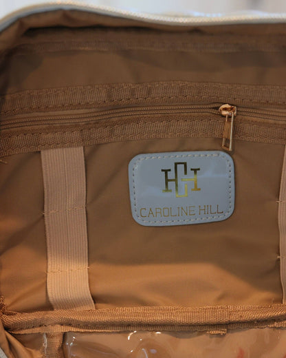 Hampton Train Case - Light Blue Patent - KJ Clothier