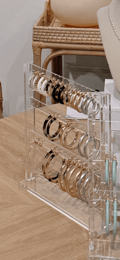 Hoops - Brushed Silver - Medium - KJ Clothier