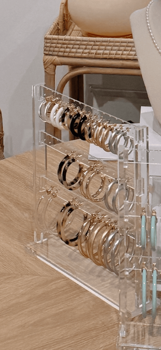 Hoops - Brushed Silver - Medium - KJ Clothier