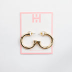 Hypoallergenic Small Acrylic Hoop Earrings - Gold - KJ Clothier