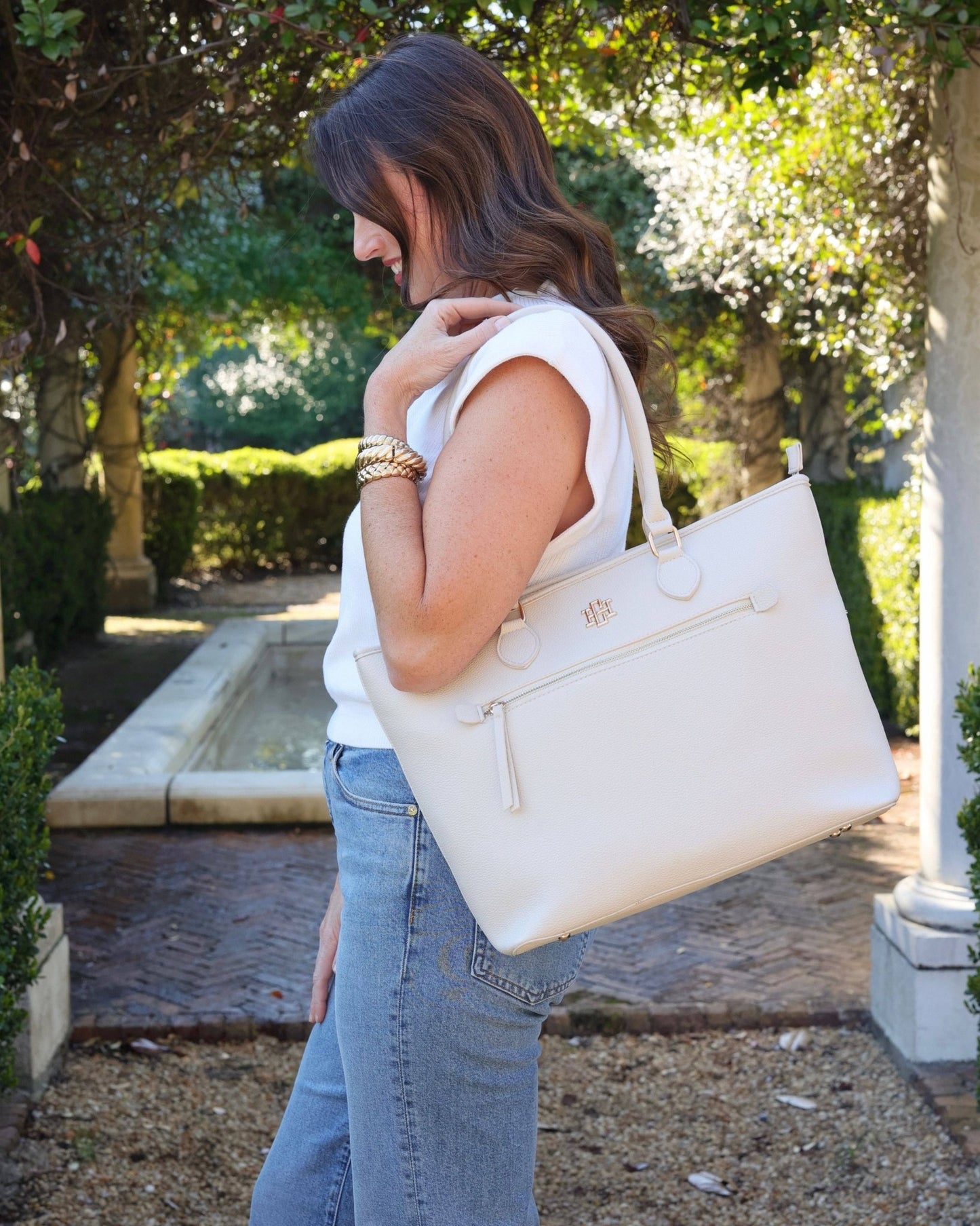Jayden Tote - Cream - KJ Clothier