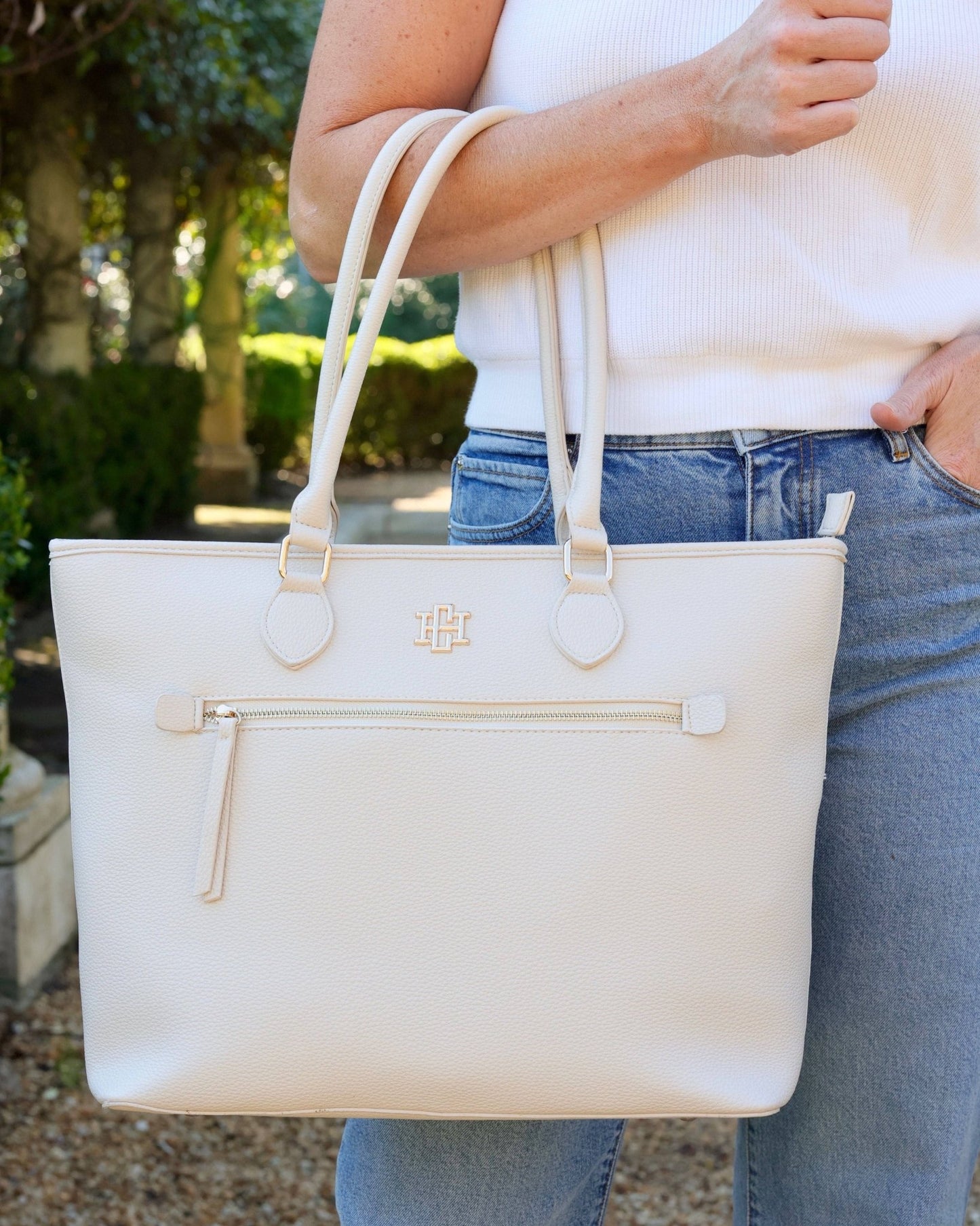 Jayden Tote - Cream - KJ Clothier