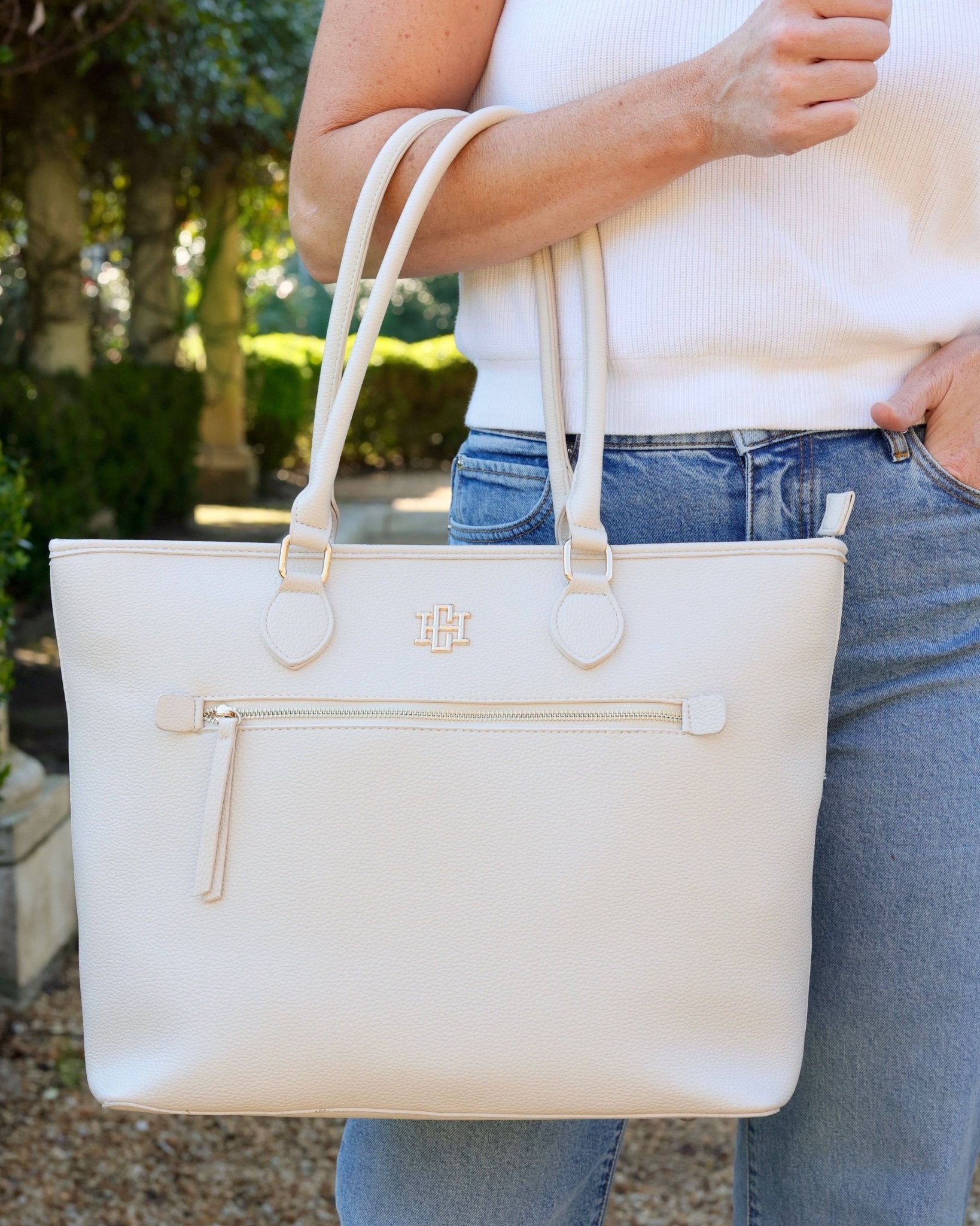 Jayden Tote - Cream - KJ Clothier