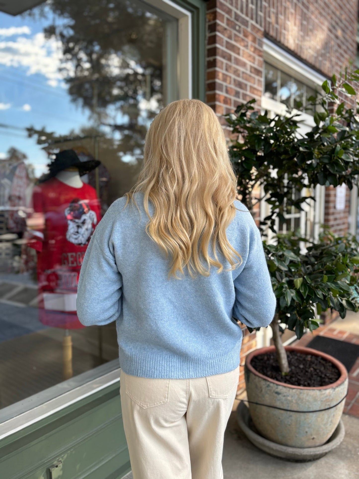 Josie Turtleneck Sweater - Light Blue - KJ Clothier